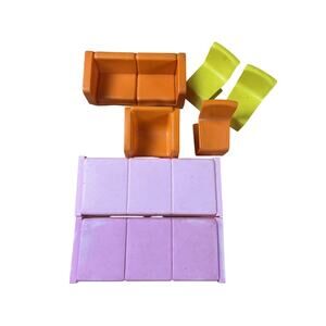 Mattel Barbie Doll Furniture Lot Pink Orange Yellow Made In USA 1973 Vintage